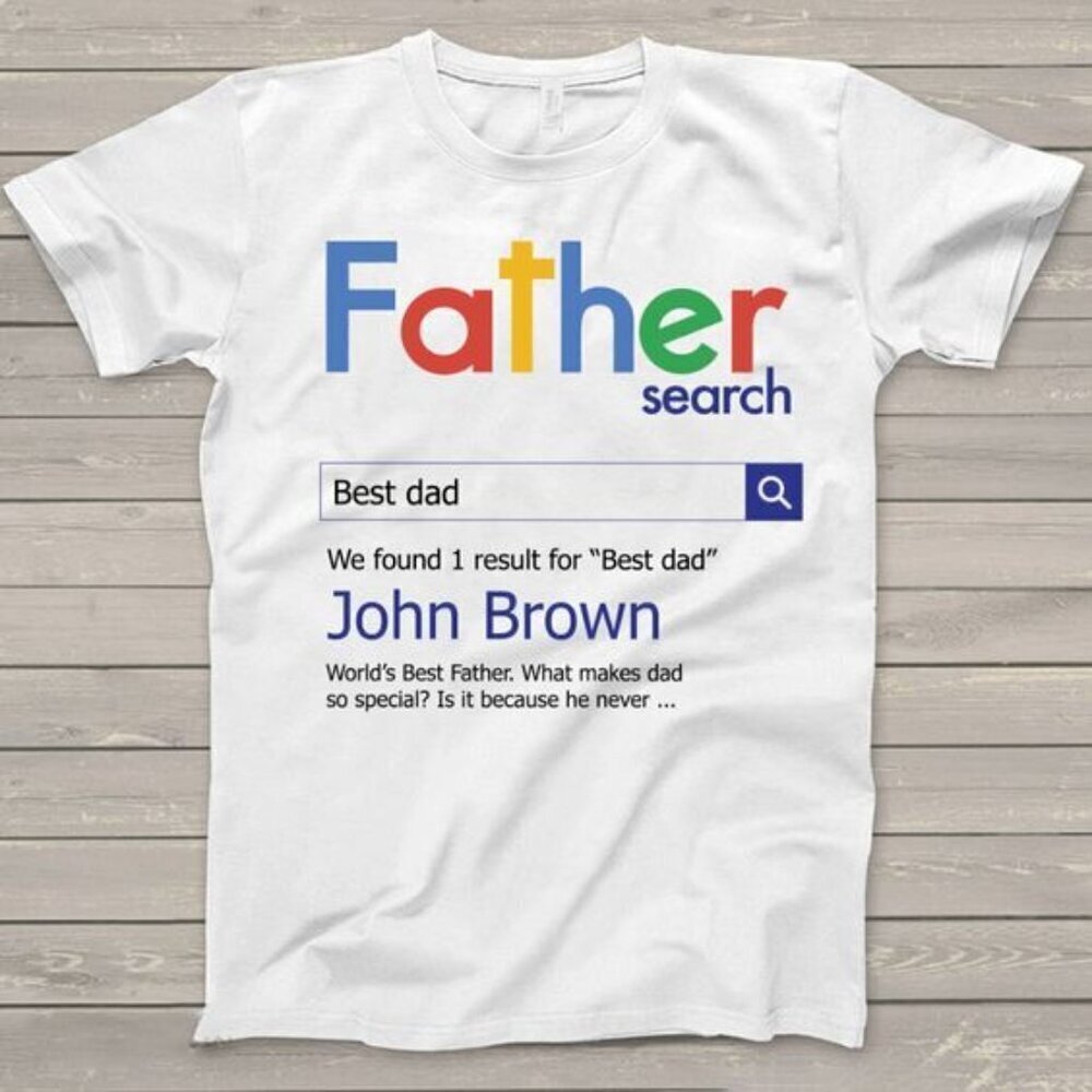Best Father Search Funny Fathers Day Gift Dadlife Graphic Unisex T-Shirt